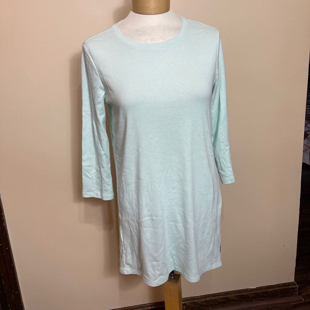 Eddie Bauer Womens‎ Mint Green 3/4 Sleeve Cotton Blend T-Shirt Long Size M